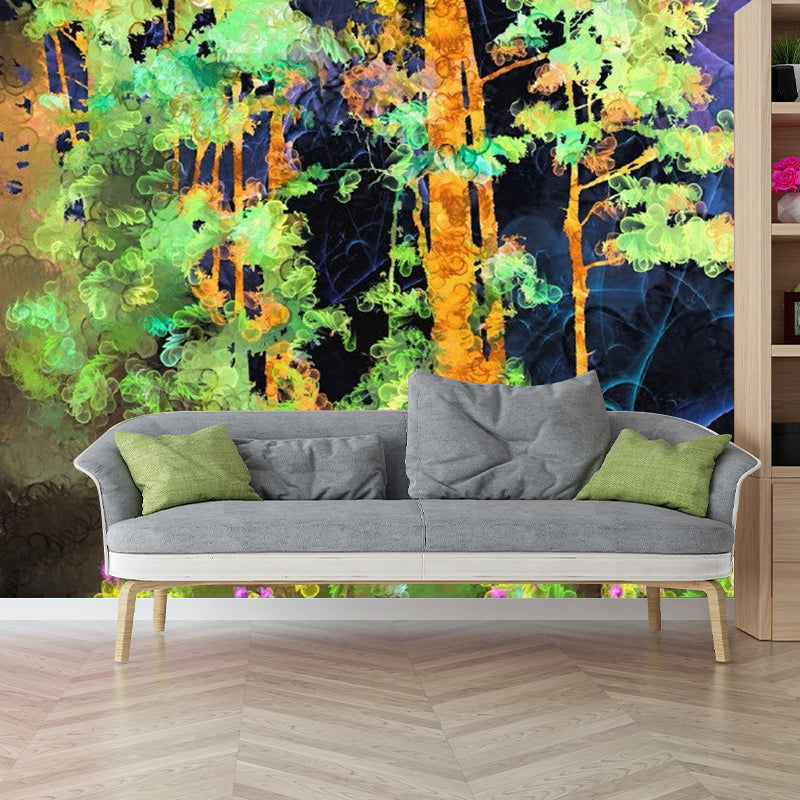 Washable Forest Overlook Painting Murals Customized Artistic Wall Decoration for Home