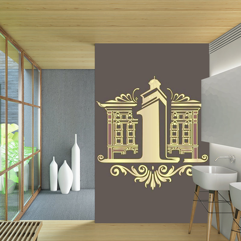Yellow Manor Printed Murals Decal Water-Proof Contemporary Bedroom Wall Covering