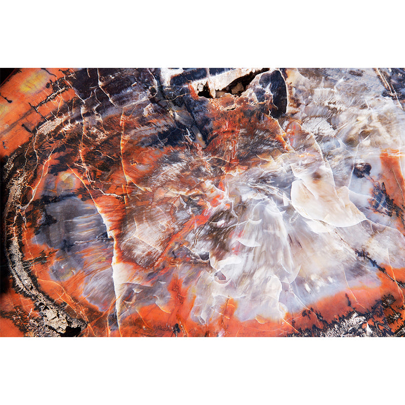 Red Brown Rock Painting Murals Abstract Modern Waterproof Wall Covering for Home