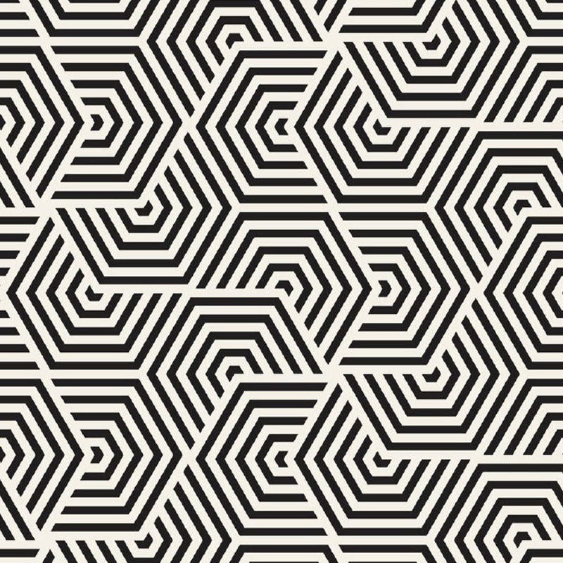 Minimalistic Geometric Wall Murals Black-Yellow Bedroom Wall Art, Made to Measure