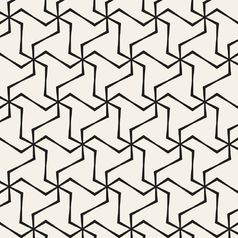 Seamless Windmill Wallpaper Mural Black and White Simplicity Wall Covering for Home