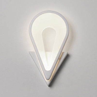 Simple Triangle/Oval/Teardrop Wall Sconce Light Acrylic LED Corridor Wall Light Fixture in Warm/White