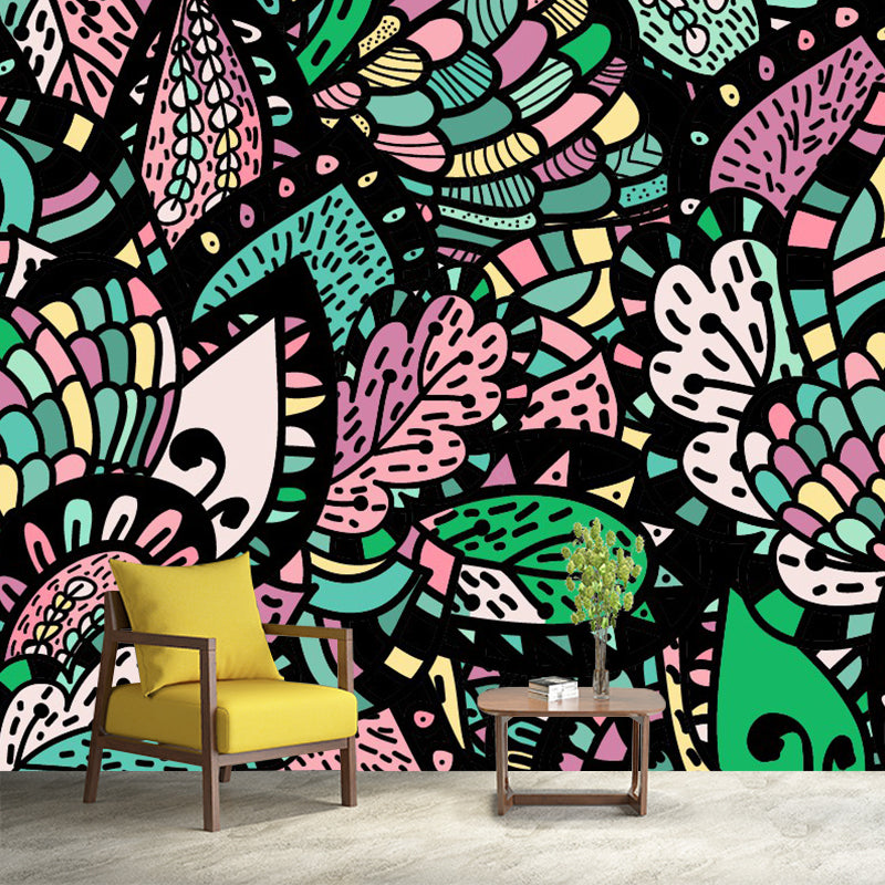 Bohemen abstracte vlindermuurschilderingen veelkleurige vochtbestendige muurdecoratie voor slaapkamer