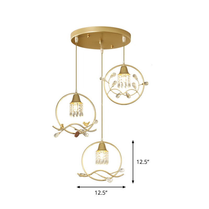 3 lampadine Crystal Multi Light Tipante MODER MODER GOLD CILINDRICA CAMPA LAMPAGGIO KIT LAMPAGGIO