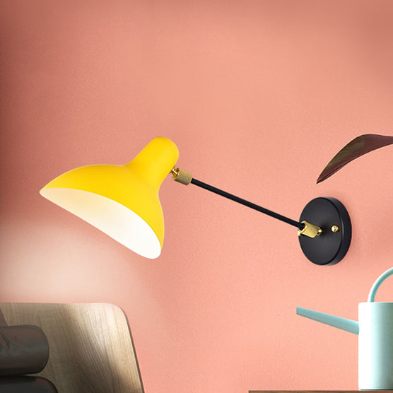 Modernistische stijl Duckbill SCONCE LICHTING METALLIEK 1 Lichte woonkamer Wandgemonteerde lamp in zwart/grijs