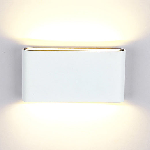 Schwarz/weiß rechteckige Wandscheibe Licht moderne stilvolle warme/weiße Licht LED Aluminium Wandleuchten für Flur, 4,5 "/7" W.