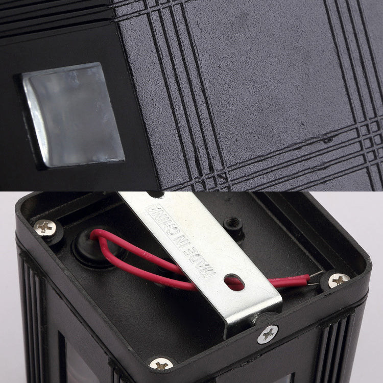 Aluminum Cubic Shade Sconce Wall Light Contemporary Stylish LED Black Wall Lamp in White/Warm Lighting