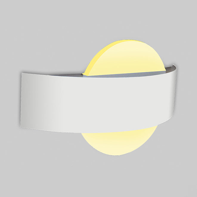 Runde/quadratische Acryl -Wandleuchte -Leuchte zeitgenössische LED Schwarz/Weiß -Finish -Wandlampe mit Metallrückenplatte in weißer/warmer Beleuchtung