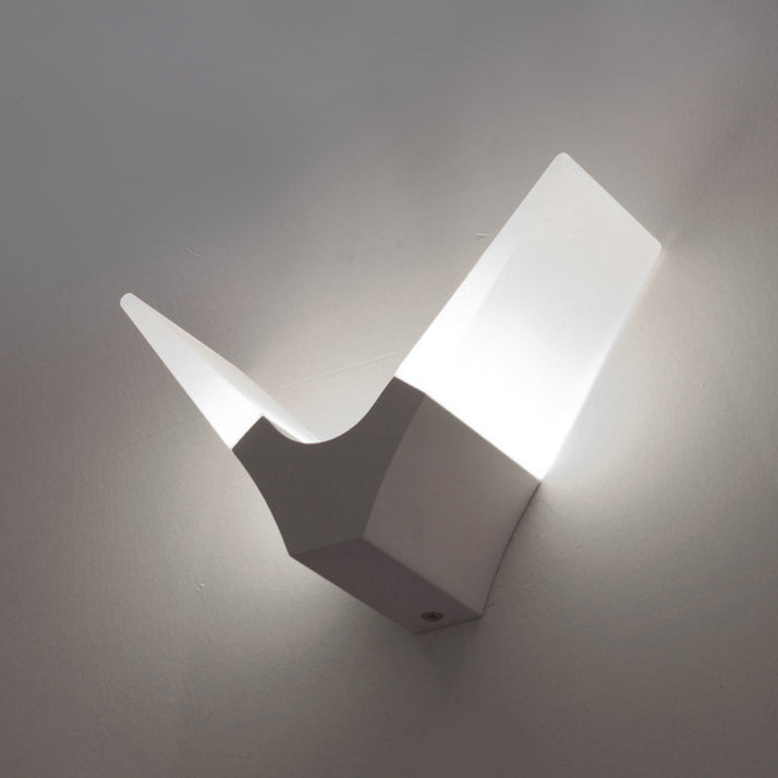 V-Shaped Sconce Light Fixture Simple Acrylic LED White Wall Mount Light in Warm/White Light
