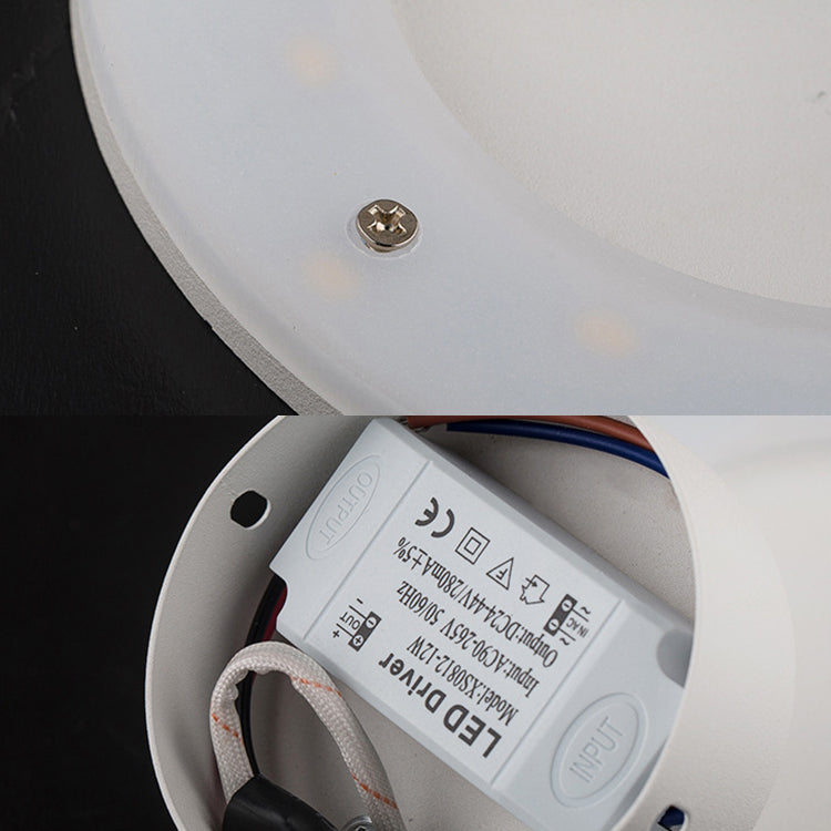 Iluminación de pared círculo/forma cuadrada minimalismo lámpara de pared blanca de aluminio LED en iluminación cálida/natural