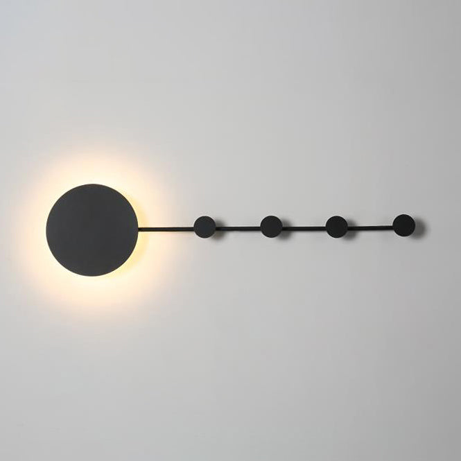 27.5"/39" Wide Black/White Round LED Wall Lamp Simplicity LED Acrylic Sconce Light Fixture in Warm/White Light with Hangers