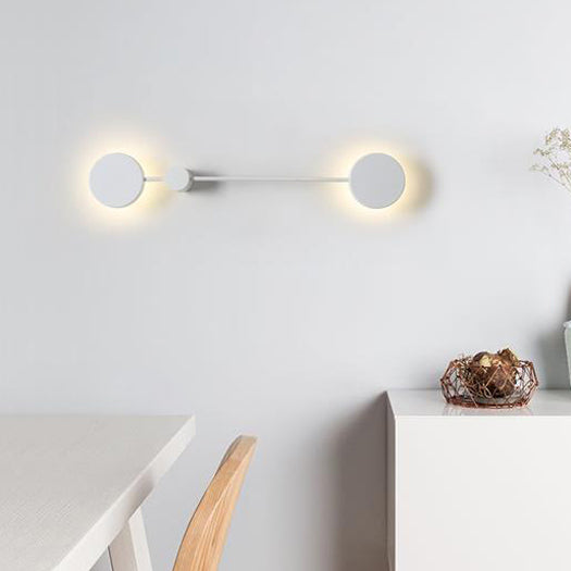 Simple LED Wall Sconce with Acrylic Shade Black/White Molecule Sconce Light Fixture in Warm/White Light