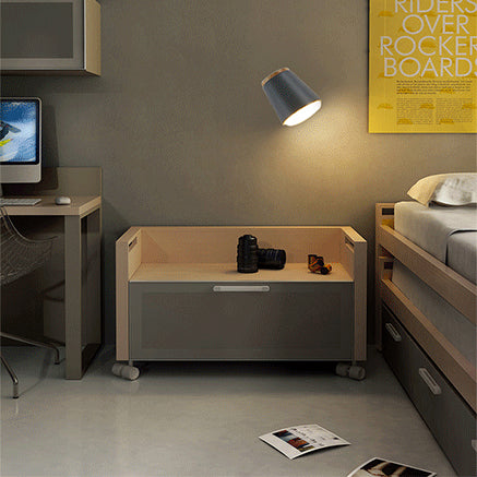 Tapered Wall Light Fixture Macaron Metal 1 Light Sconce Light in Pink/Grey/Green for Bedroom