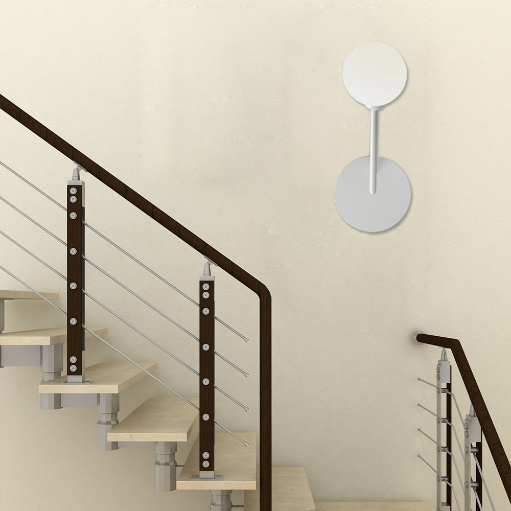 Fored Glass Ball Shade Wall SCONCE Licht Minimalistisch 1 kop wandlamp in Witte afwerking voor slaapkamer