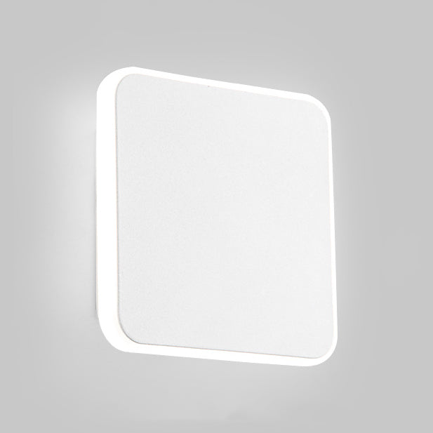1 Light Study Room Sconce Light with Square Shade Black/White Wall Lamp in Warm/White Light