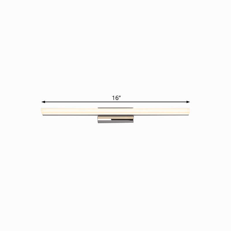 Ultra-Thin Vanity Lamp Nordic Acrylic 16"/20" Dia LED Indoor Sconce Light Fixture in Silver, Warm/White Light