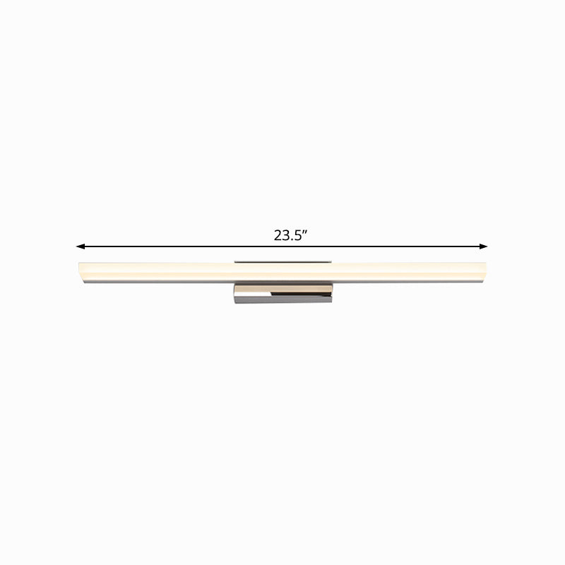 Ultra-Thin Vanity Lamp Nordic Acrylic 16"/20" Dia LED Indoor Sconce Light Fixture in Silver, Warm/White Light
