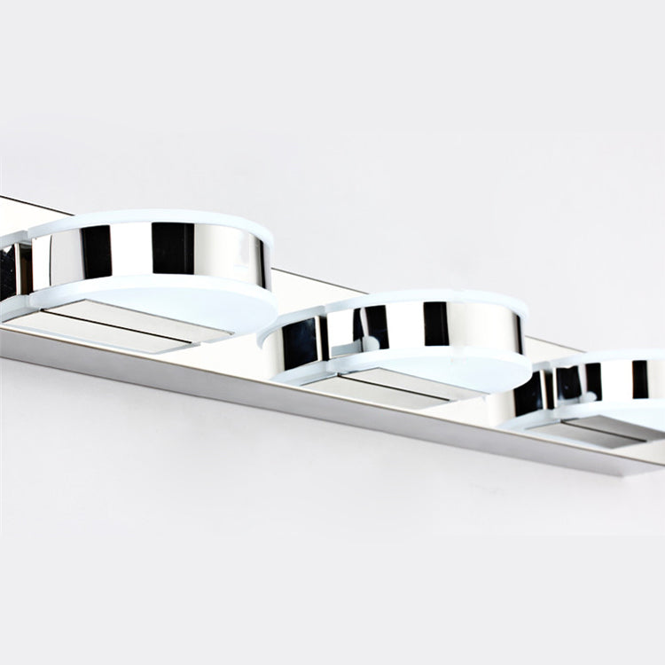 Miroir de vanité semi-circulaire étanche lumière LED acrylique simple 1/2/3 Lumières Chrome Vanity Sconce lampe en lumière chaude / blanche