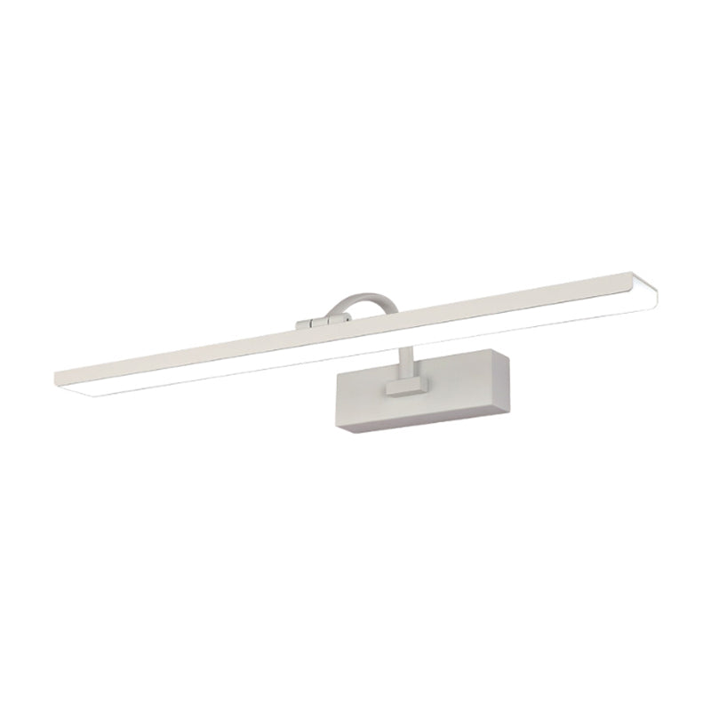 Rectangle Vanité Vanité Appiculture de mur LED moderne Éclairage mural acrylique avec bras incurvé pour salle de bain, 16 "/ 24" W