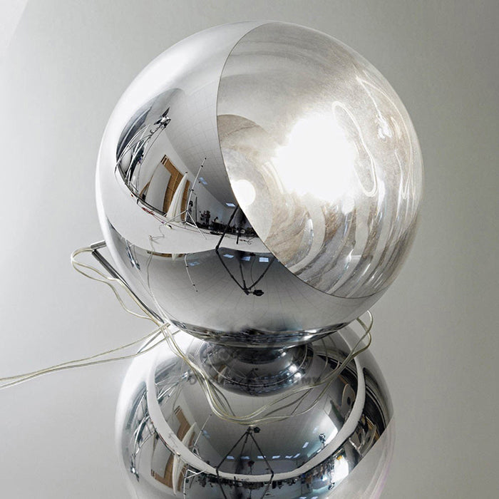 Lampe de table à teinte mondiale de finition chromée 1 Éclairage de table en verre clair pour chambre à coucher