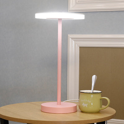 Macaron Style Rounded Table Lamp Acrylic LED Living Room Table Lighting in Blue/Green, Warm/White Light
