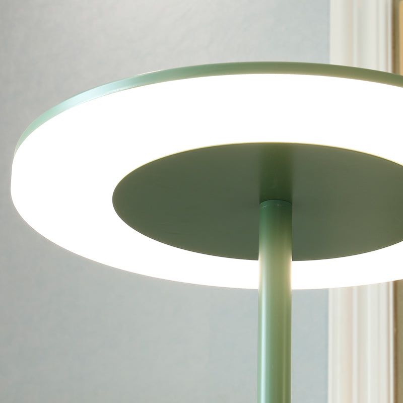 Macaron Style Rounded Table Lamp Acrylic LED Living Room Table Lighting in Blue/Green, Warm/White Light