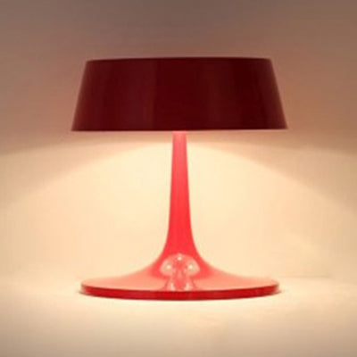 Gladde Drum Metalen Bureaulamp Moderne Stijl 3-Licht Zwart/Wit Bureauverlichting met Gewelfde Basis voor Woonkamer