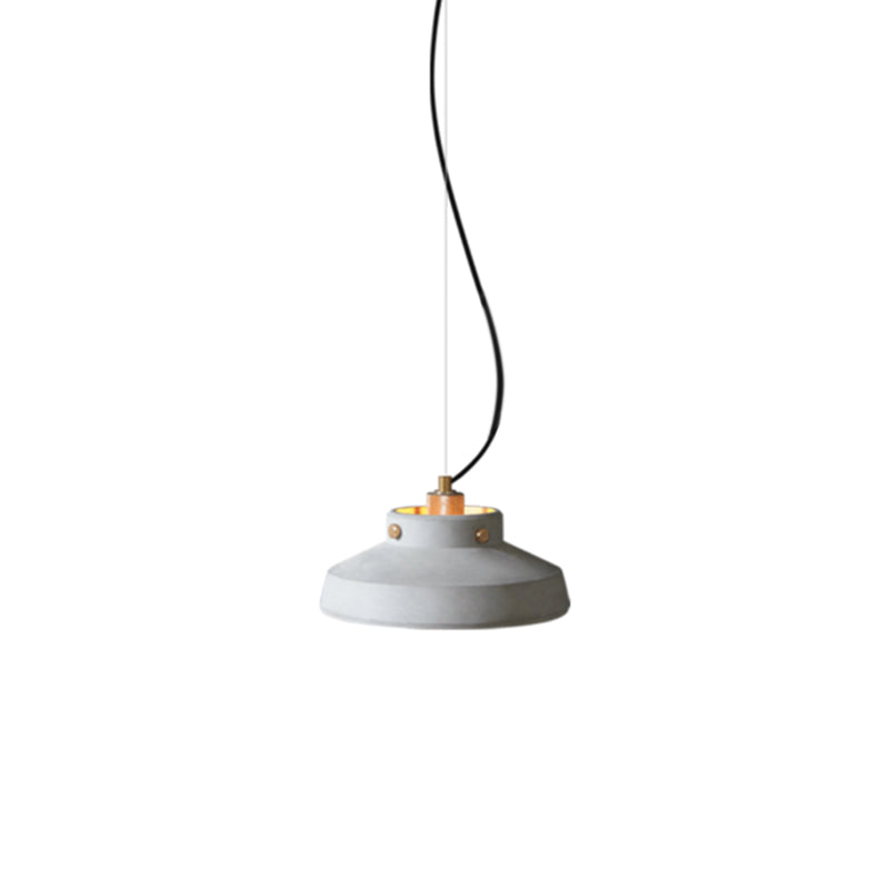 Masion Jar Ciment Suspension Lighting Moderniste 1 Plafond suspendu gris clair, 7 "/ 10" /12,5 "de large