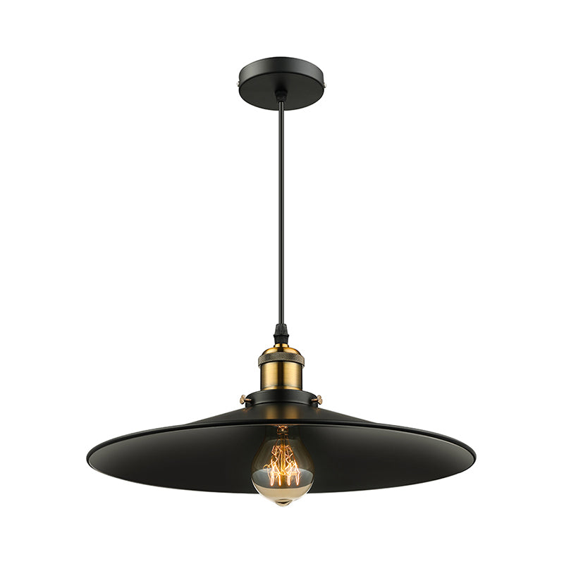 Metallkonische Decke Anhänger Industrial Style 1 Licht Esstisch Deckenleuchte in Messing/verwittertem Messing