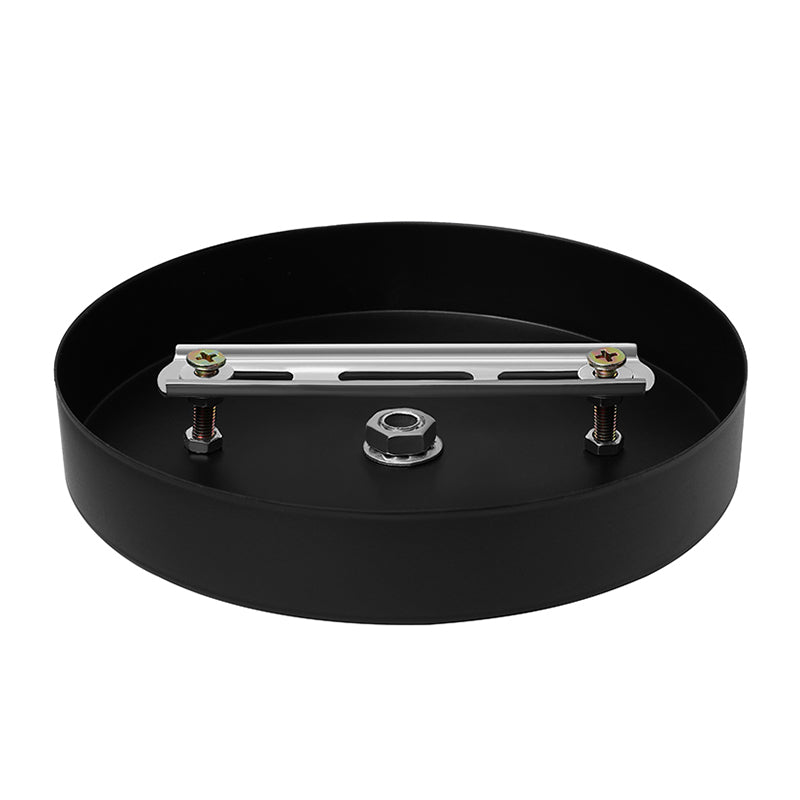 Industrial Trapezoid Pendant Lighting 1 Light Clear Glass Hanging Light Fixture in Black, 12" /14" Wide