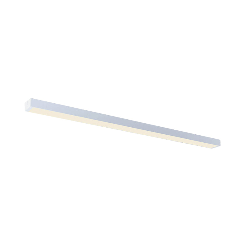 Plafonnier encastré linéaire en métal, éclairage de salon, 23.5 "/35.5"/47 "de large, plafonnier Led blanc contemporain