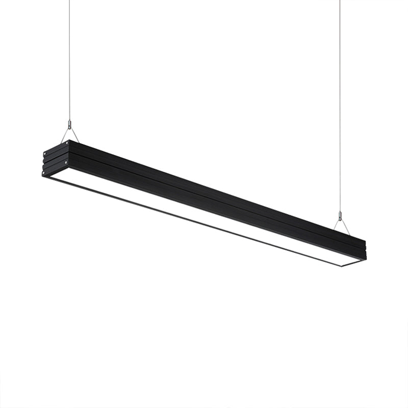 White/Silver/Black Ridged Case Suspension Lamp Contemporary Metal Led Pendant Ceiling Light in White/Natural Light