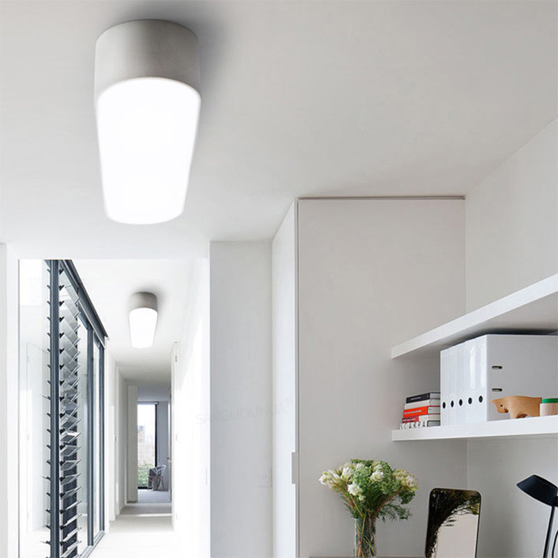 Lámpara de techo empotrada con caja de borde liso, LED de metal moderno, 23,5 "/ 35,5" de ancho, luz de techo empotrada blanca/negra para dormitorio en luz blanca/cálida