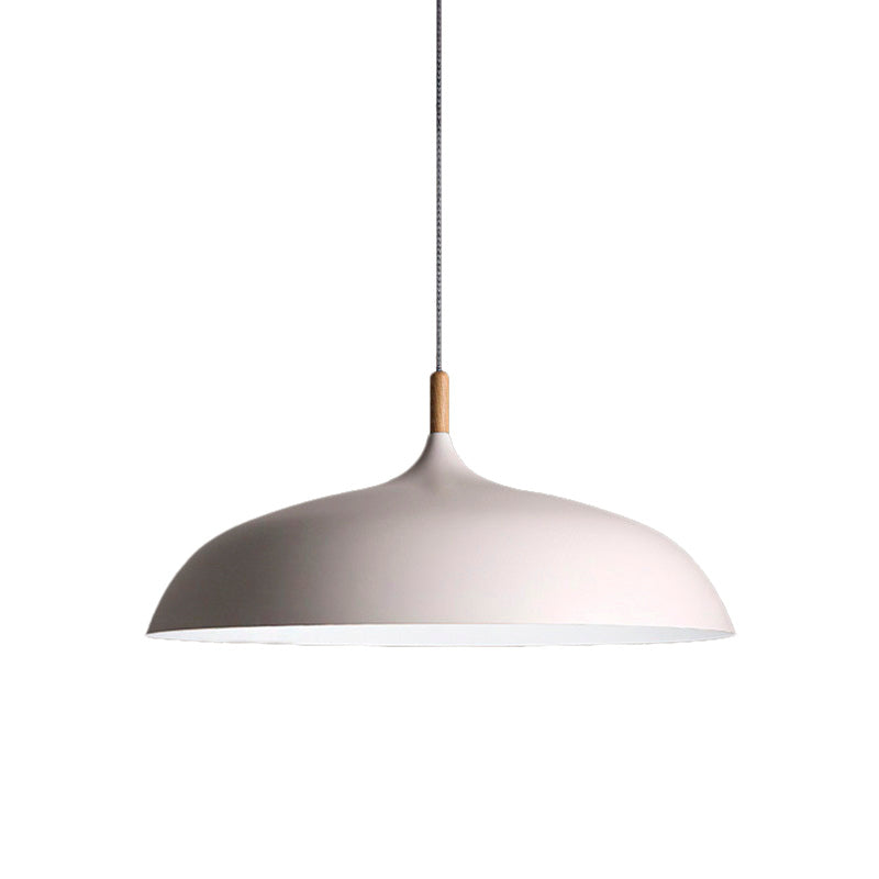 Schwarz/Weiß -Finish -Kuppel Anhänger Leuchte Retro -Stil Metal 1 Lampenküche Hanging Lampe mit einstellbarem Kabel