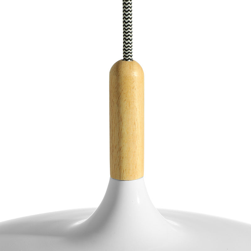 Schwarz/Weiß -Finish -Kuppel Anhänger Leuchte Retro -Stil Metal 1 Lampenküche Hanging Lampe mit einstellbarem Kabel