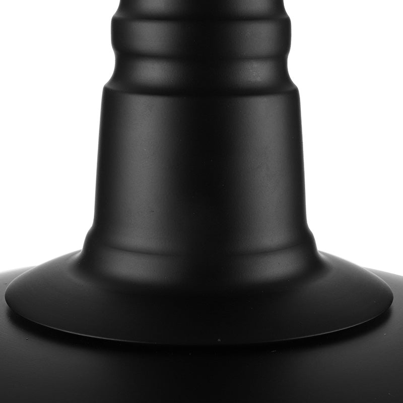 Plafonnier cage noire en métal de style vintage, éclairage d'intérieur semi-encastré à 1 tête avec abat-jour de grange, 10"/14"/18" W