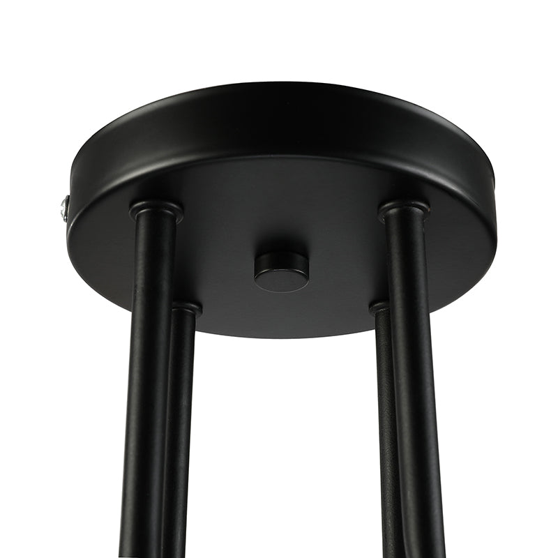 Retro techo expuesto con lámparas semiincorporadas de metal ligero incrustadas 4 / 6, con diseño de latón antiguo / Sputnik negro