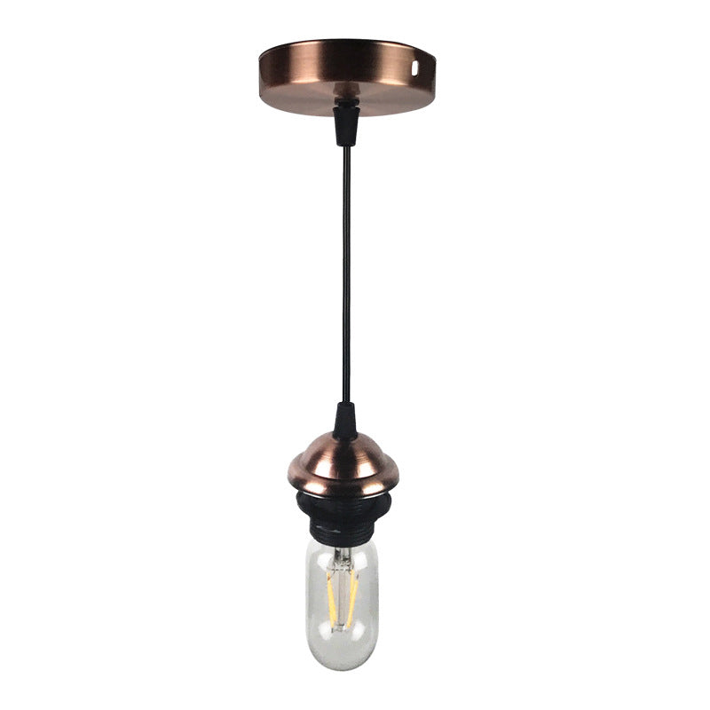 Mini ciondolo industriale illuminazione con lampadina nuda 1 lampada a sospensione regolabile altezza in metallo in bronzo/ottone