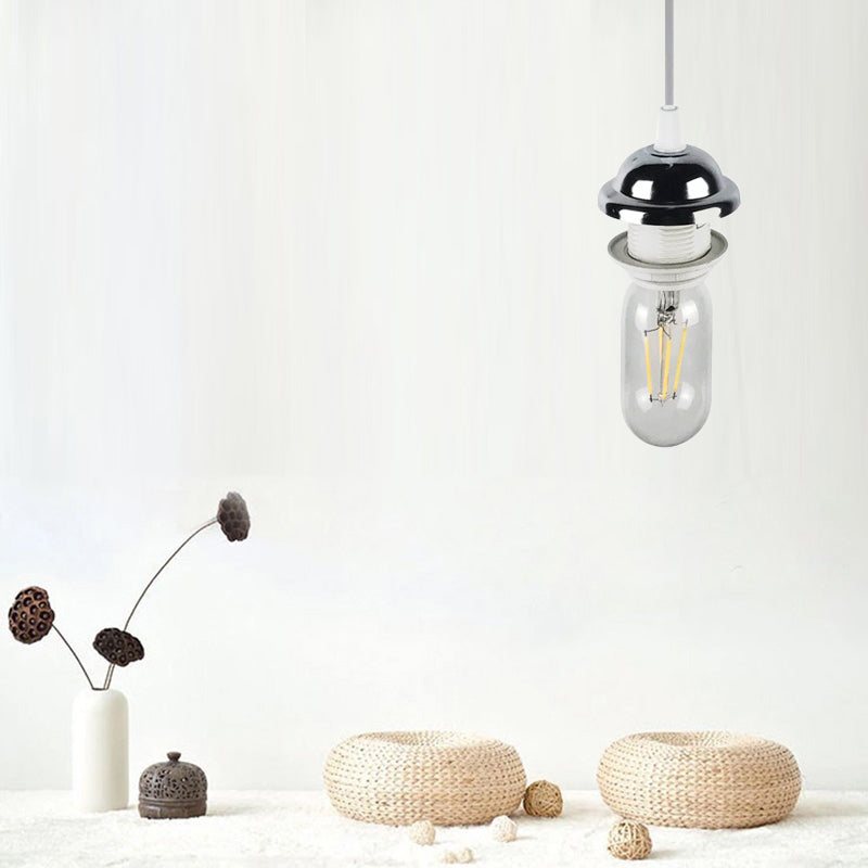 Mini ciondolo industriale illuminazione con lampadina nuda 1 lampada a sospensione regolabile altezza in metallo in bronzo/ottone