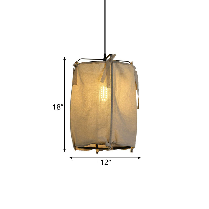 12 "/14"/16 "Light Lantern Lantern Accampamento Morde in tessuto moderno 1 Lampada bianca leggera per il ristorante