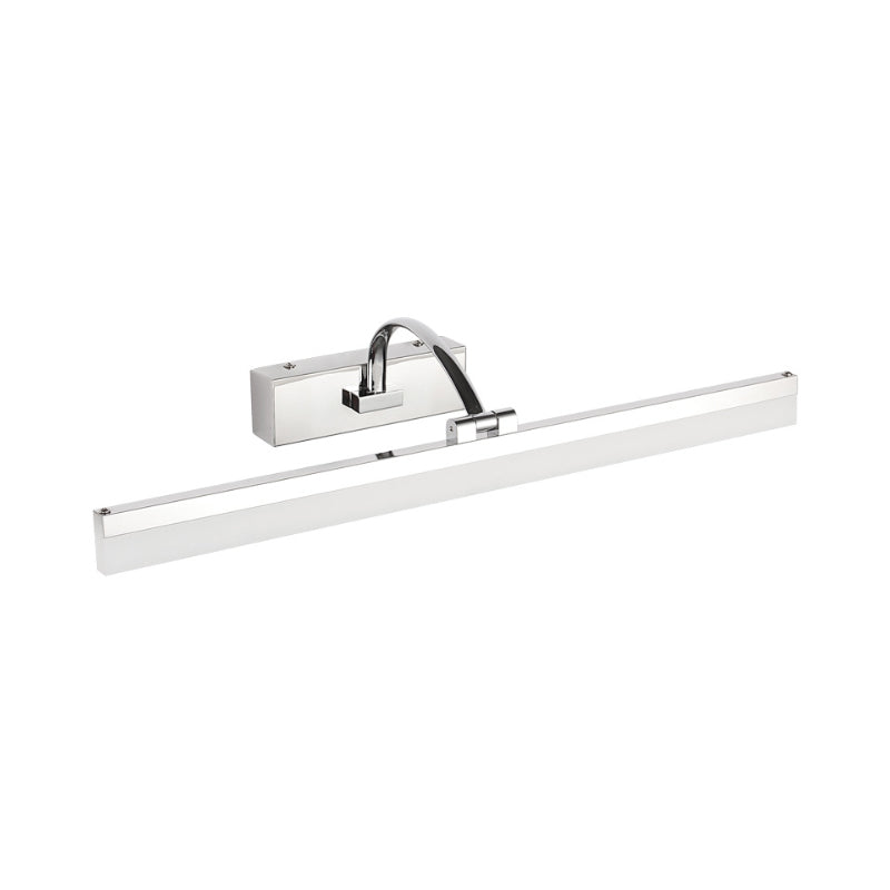 Acrylique Slim Vanity Light Style Contemporary LED Chrome Finish Finis Murd Murded Lampe for Room, 16 "/19.5" Diamètre