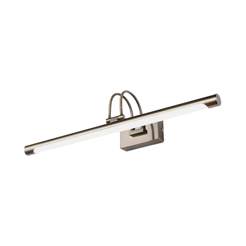 Metallic Arc Waschtischleuchte moderne stilvolle 16,5 "/20,5" W LED Nickel -Finish -Wandlampe mit Acrylschatten