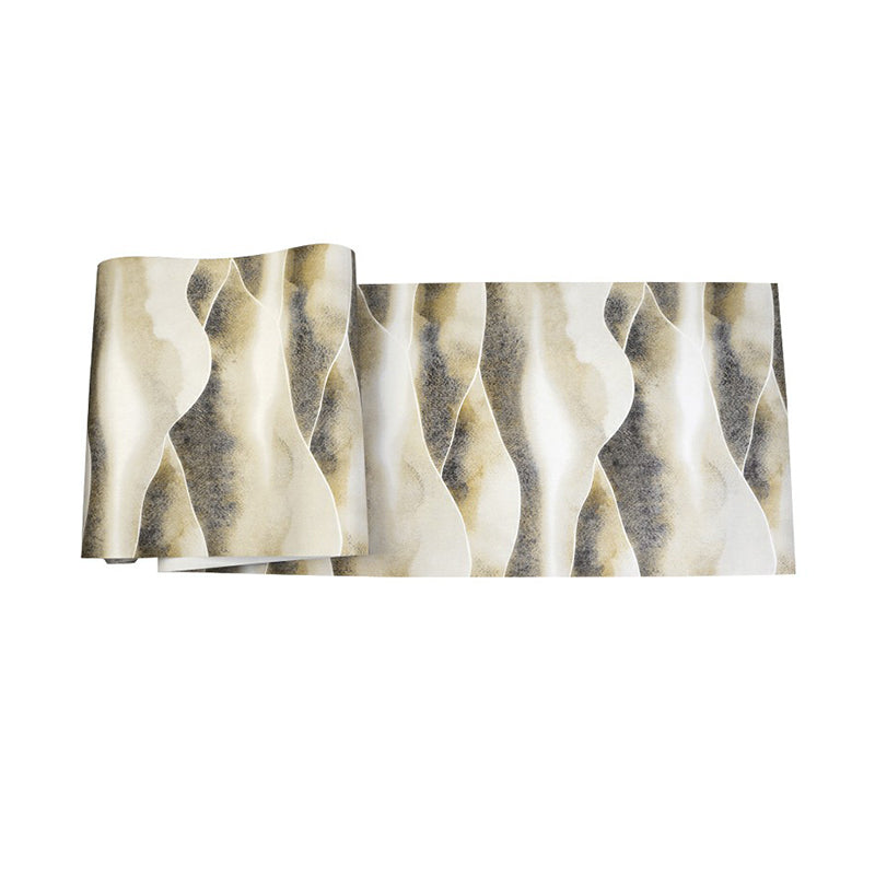 Soft Color Mountain Ranges Wallpaper Moisture Resistant Wall Covering for Bedroom