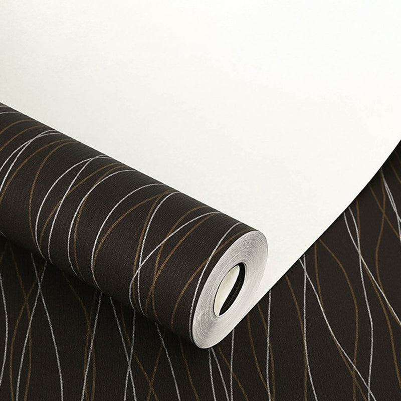 Abstract Netting Wallpaper Roll Contemporary Vinyl Wall Decoration for Living Room