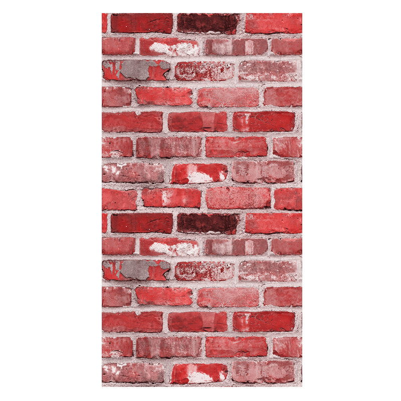 Industrial Brick Wallpaper Roll Dark Color Dining Room Wall Decor, 33' L x 20.5" W