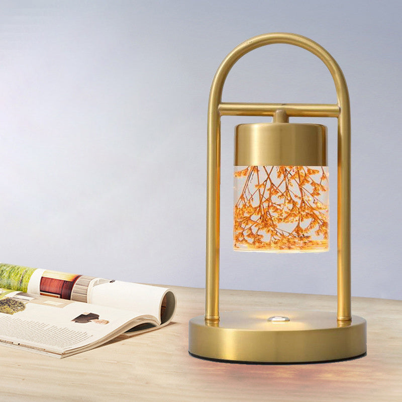 GOUD KOLOM TABEL LAMP EENVOUDIGHEID DUIST GLAS LED BALIC LICHT MET U-vormig metalen frame