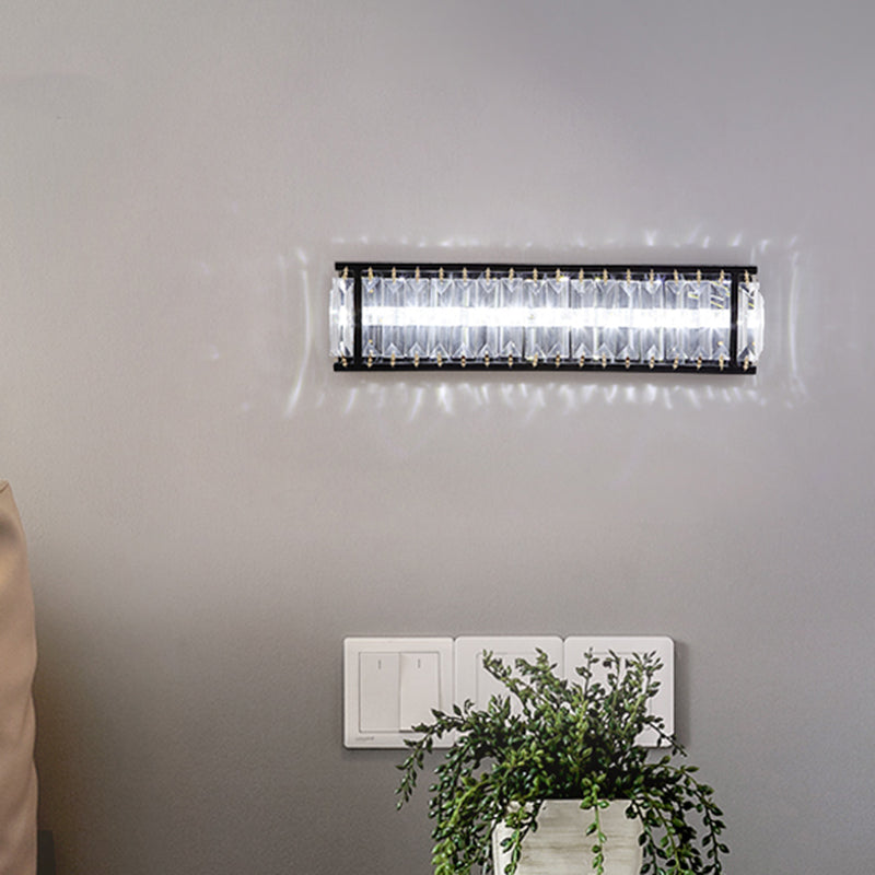 Crystal Rectangular Sconce Lightture LED LED MORD MUR MUR MURD MORD