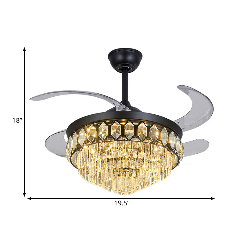 Lampe à fans de plafond LED de 19,5 "de largeur