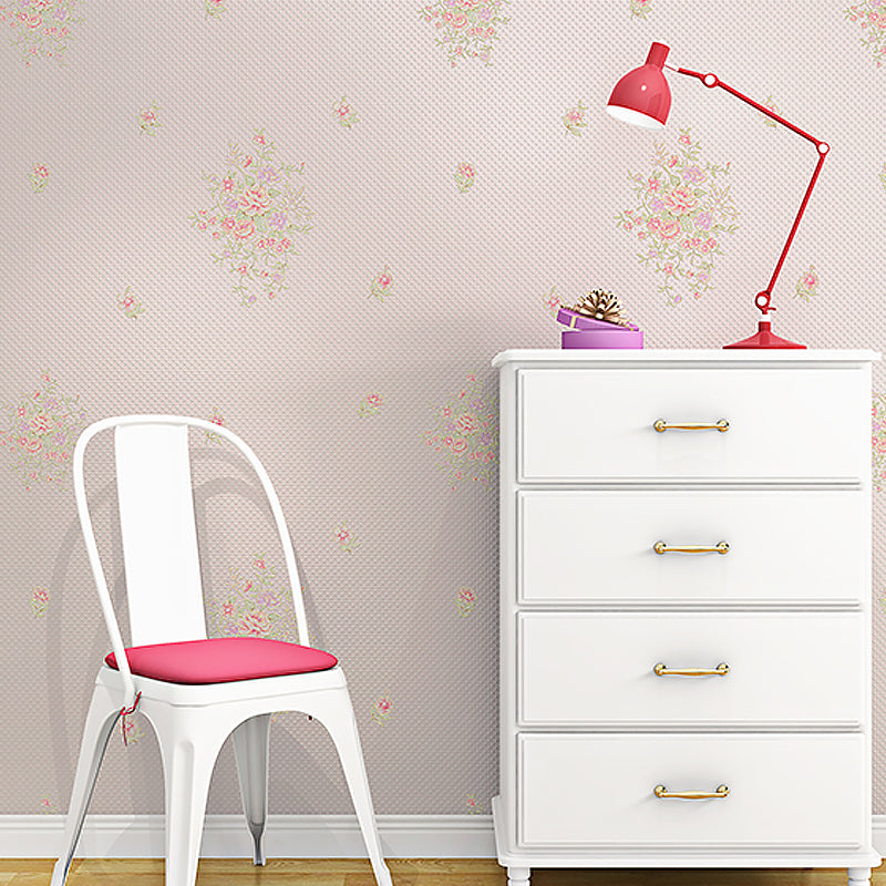 Papier peint à fleurs de campagne pour chambre à coucher, décoration murale de 54,2 pieds carrés, couleur pastel