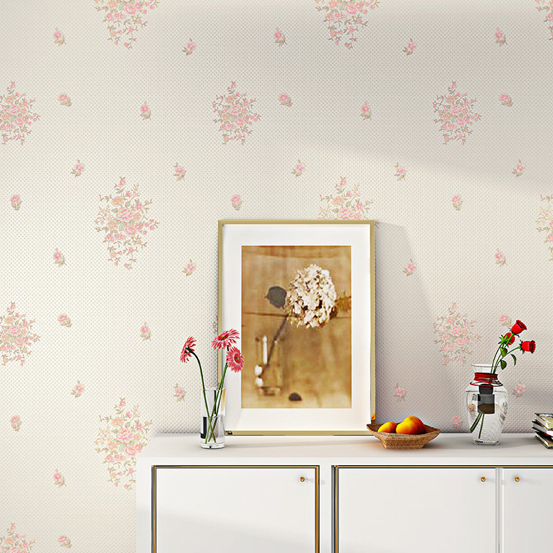 Papier peint à fleurs de campagne pour chambre à coucher, décoration murale de 54,2 pieds carrés, couleur pastel